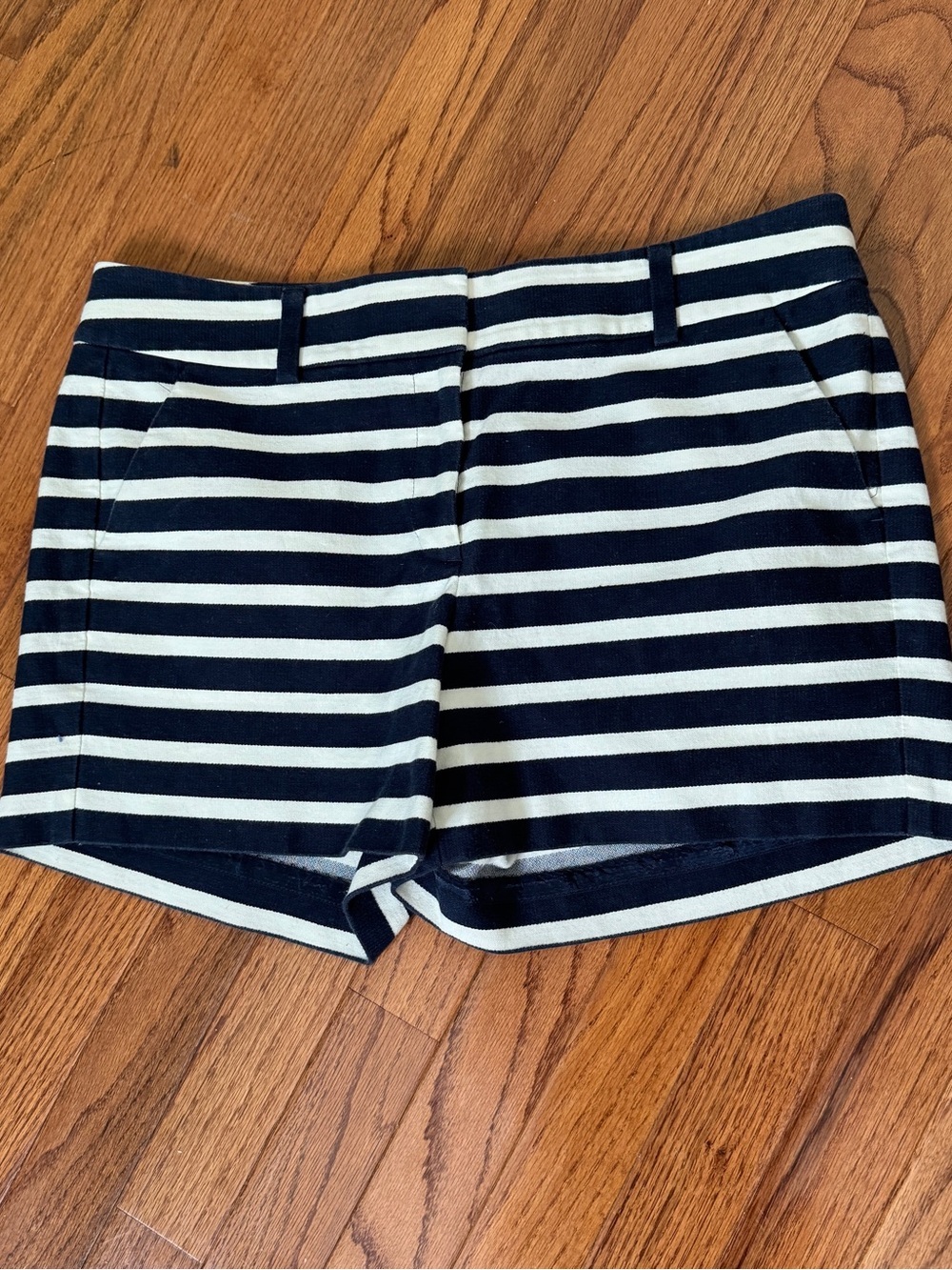 Ann Taylor Nautical Stripe Shorts Navy White Size 10